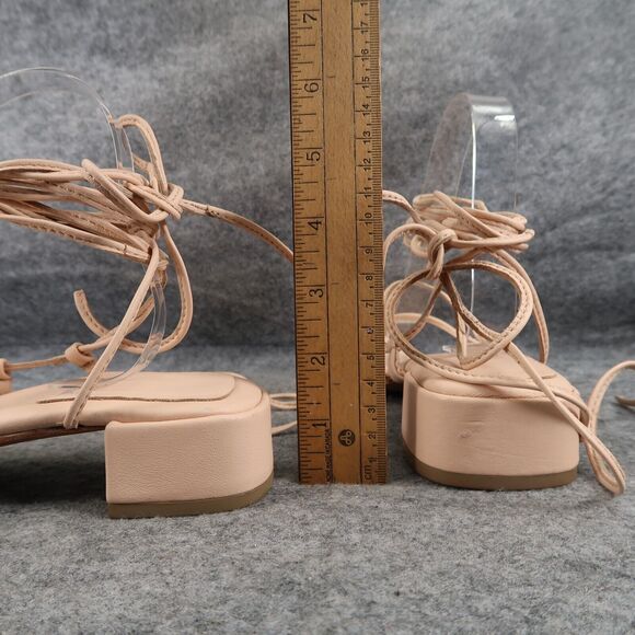 Jeffrey Campbell Shoes Womens 8 Sandals Fashion Ankle Wrap Strappy Agate Leather - Picture 7 of 14